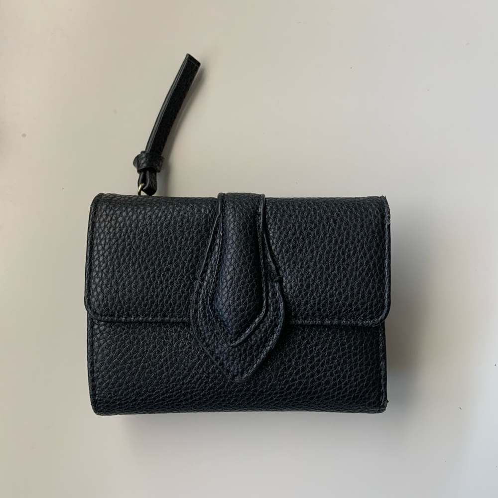 Black faux leather wallet